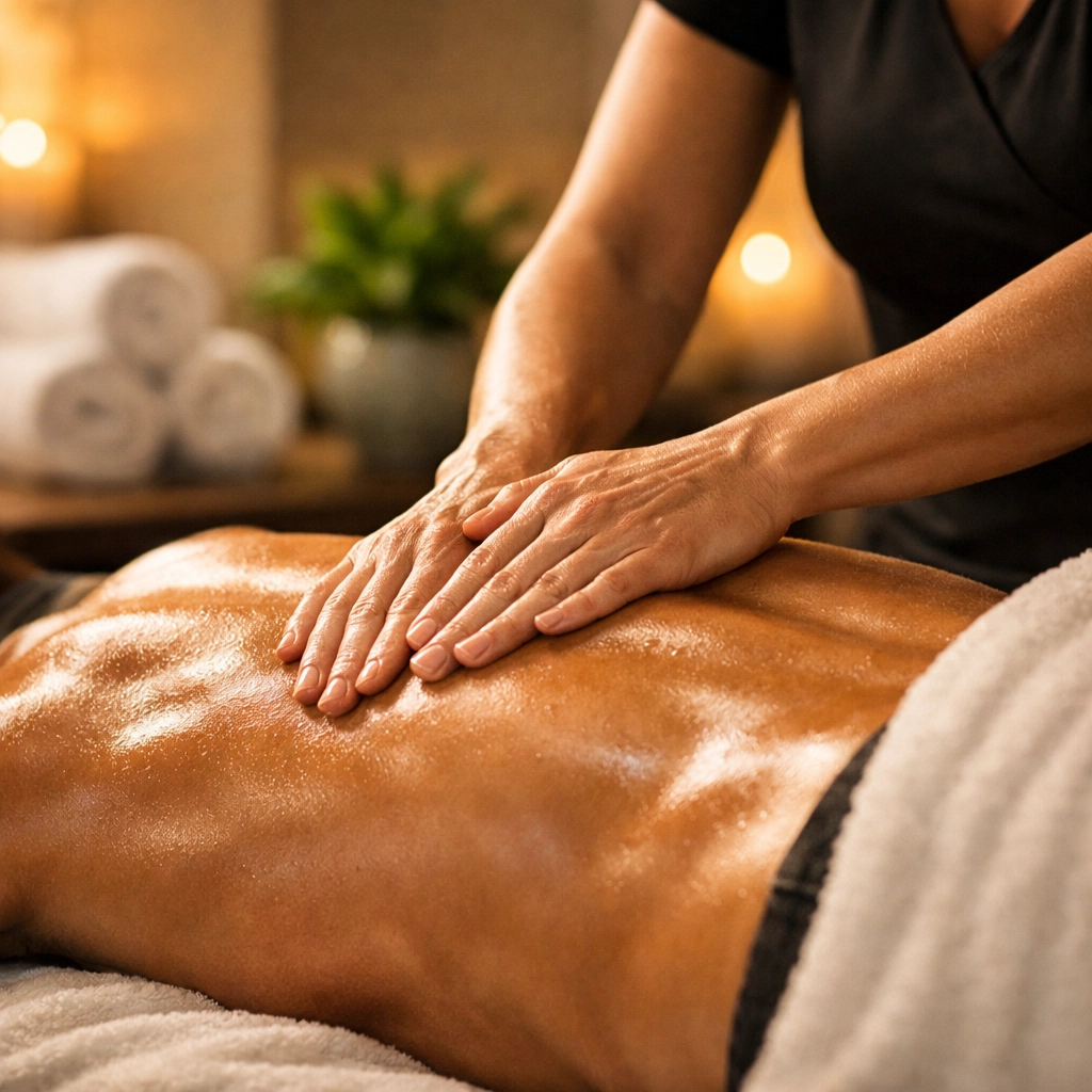 Professional sports massage in NJ for athlete recovery and improved circulation at a serene wellness spa.