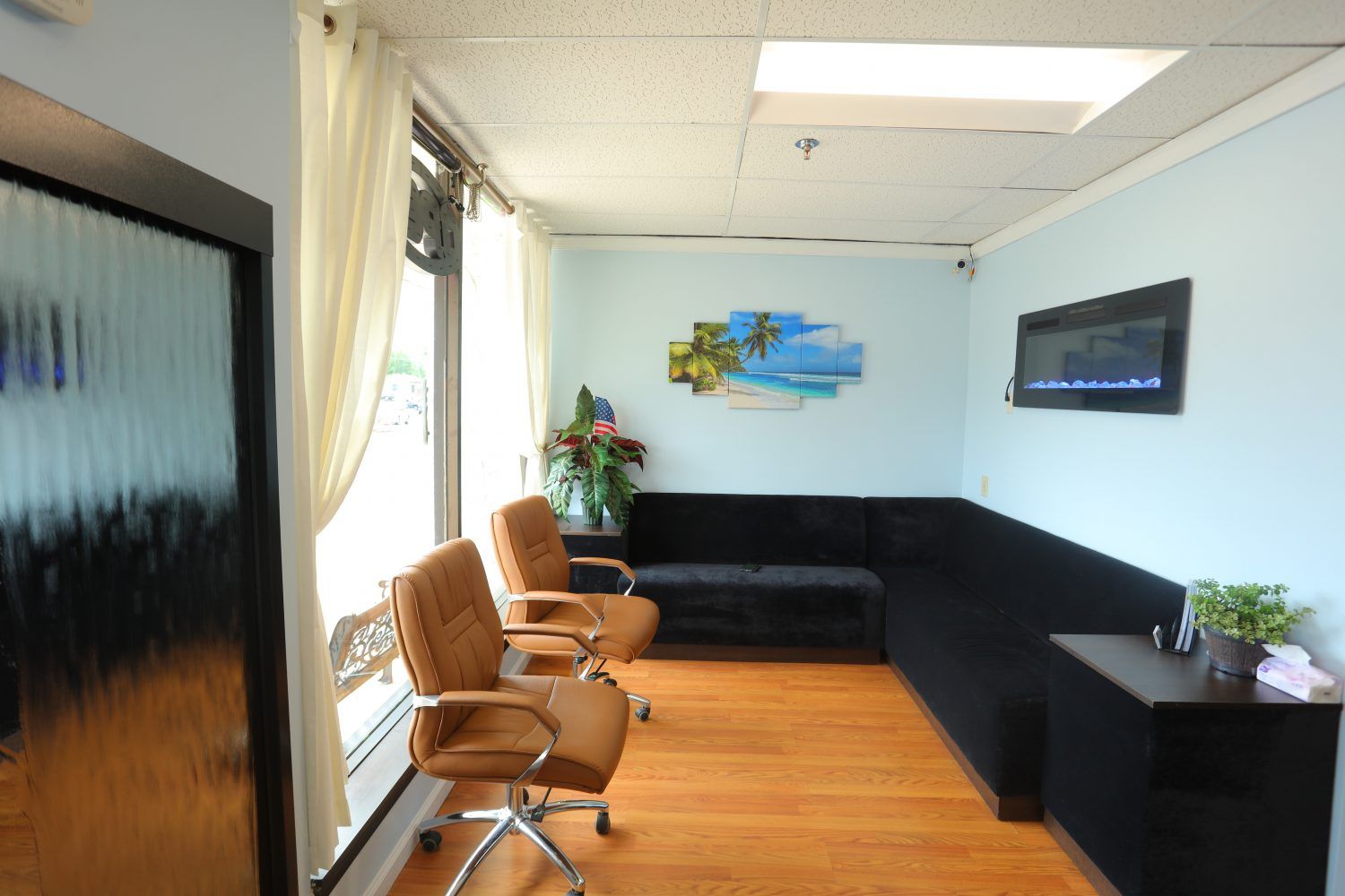 Tranquility waiting area at Paradise Massage